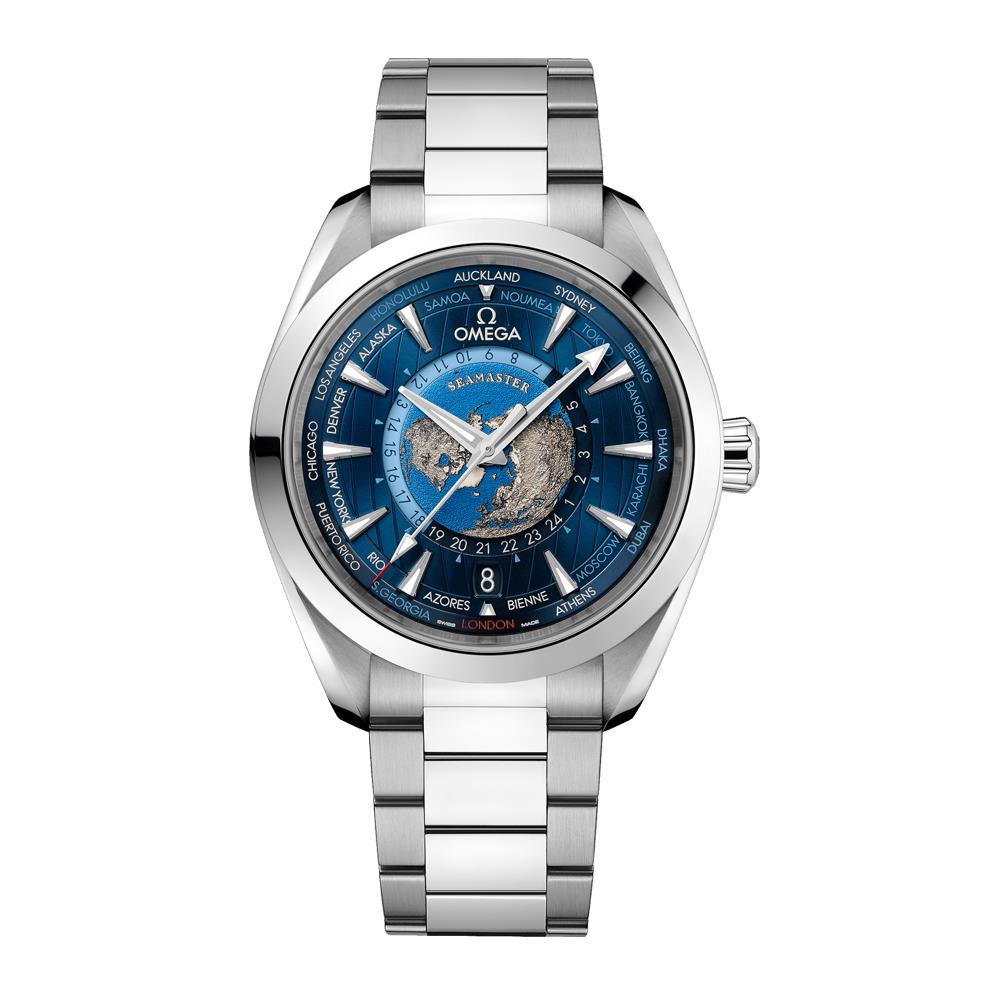 OMEGA AQUA TERRA 150M CO‑AXIAL MASTER CHRONOMETER GMT WORLDTIMER 43 MM