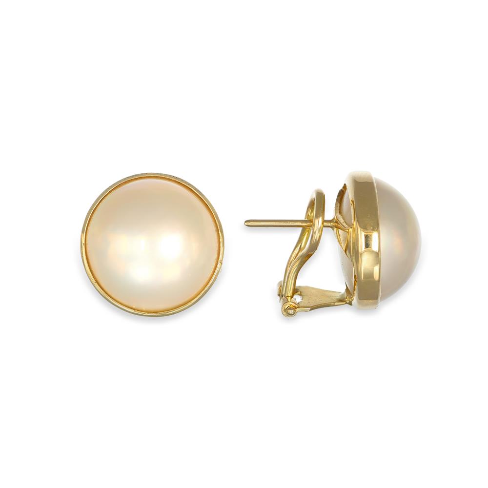 Orecchini a Clip Perle in Oro Giallo 18 Kt