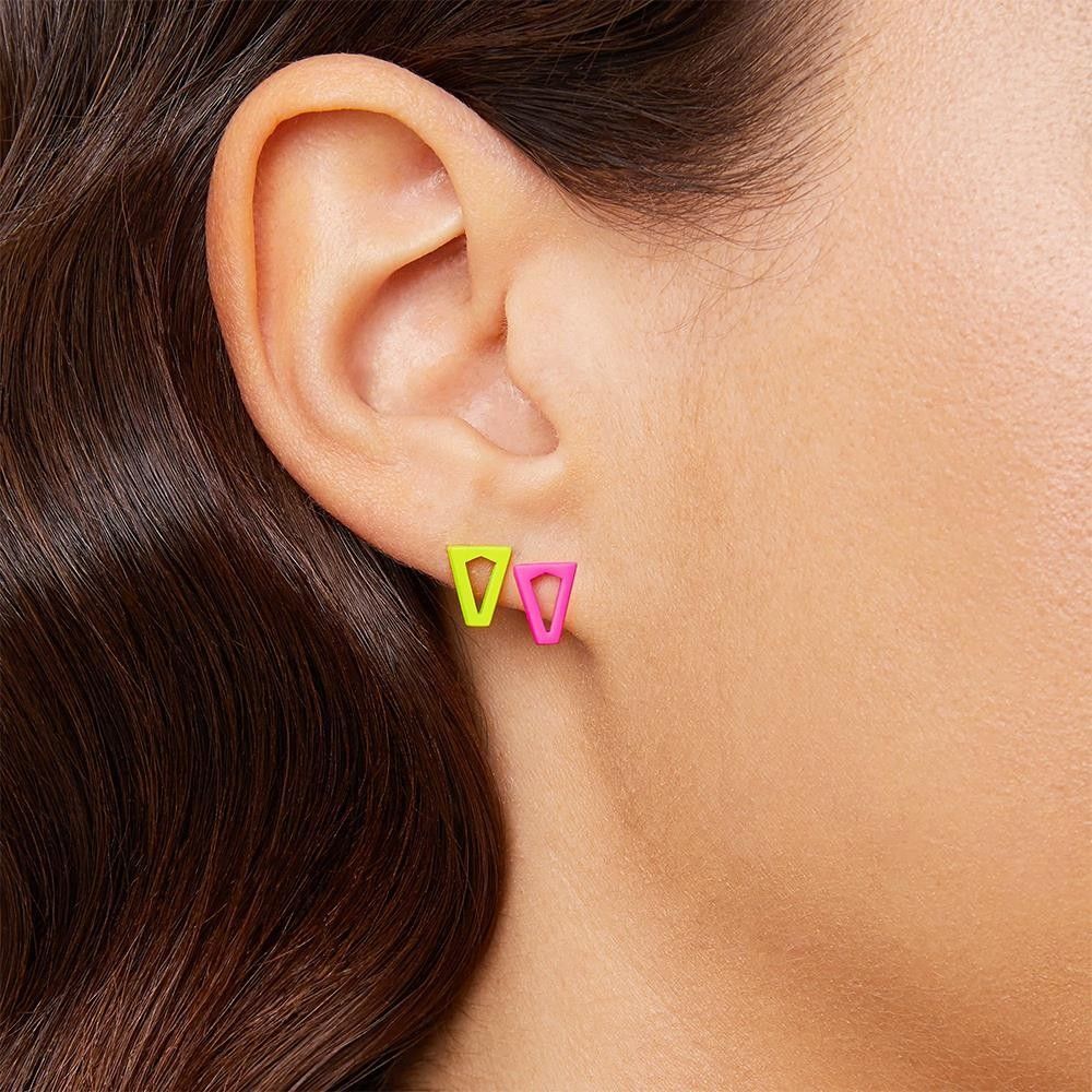 Orecchini a Lobo Valentina Ferragni Joy Fluo Pink & Lime