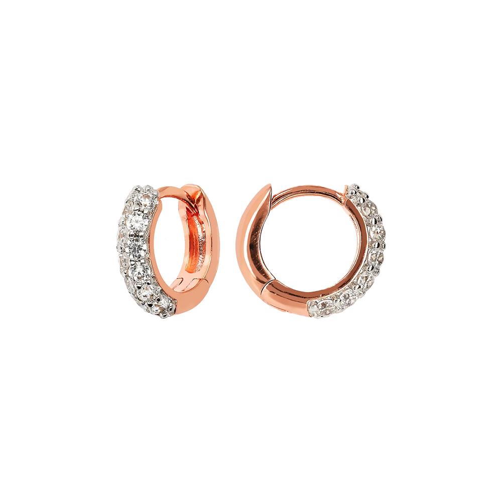 Orecchini Bronzallure a Cerchio con Pavé in Cubic Zirconia