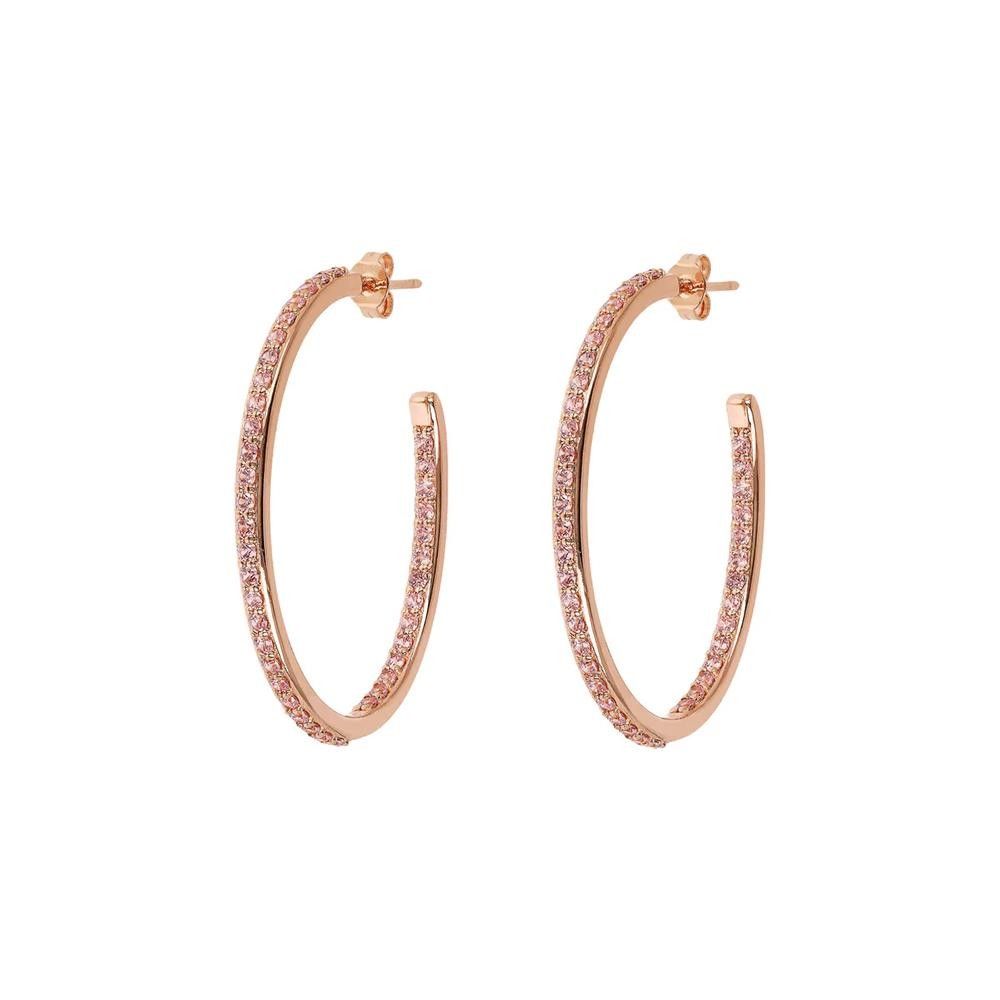 Orecchini Bronzallure a Cerchio Ovali con Cubic Zirconia