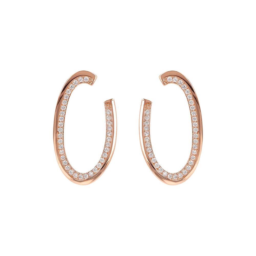 Orecchini Bronzallure Altissima Pendenti Ovali con Cubic Zirconia