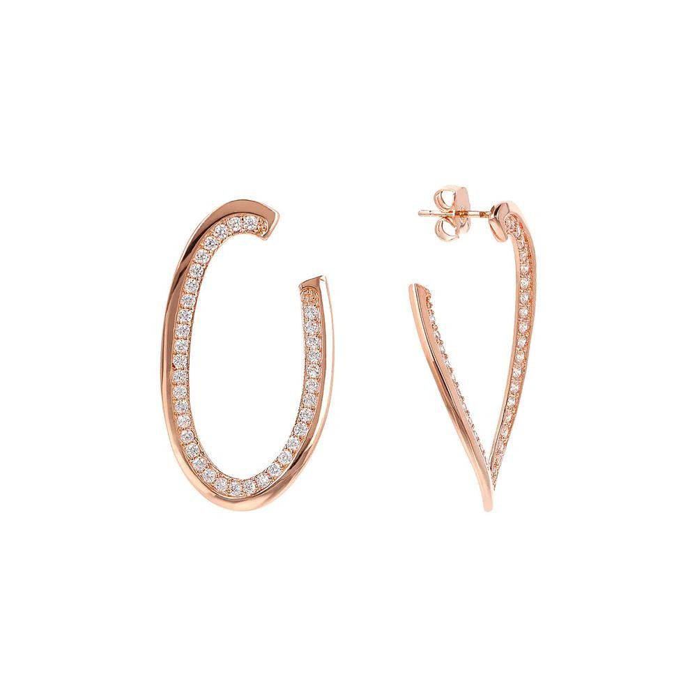 Orecchini Bronzallure Altissima Pendenti Ovali con Cubic Zirconia