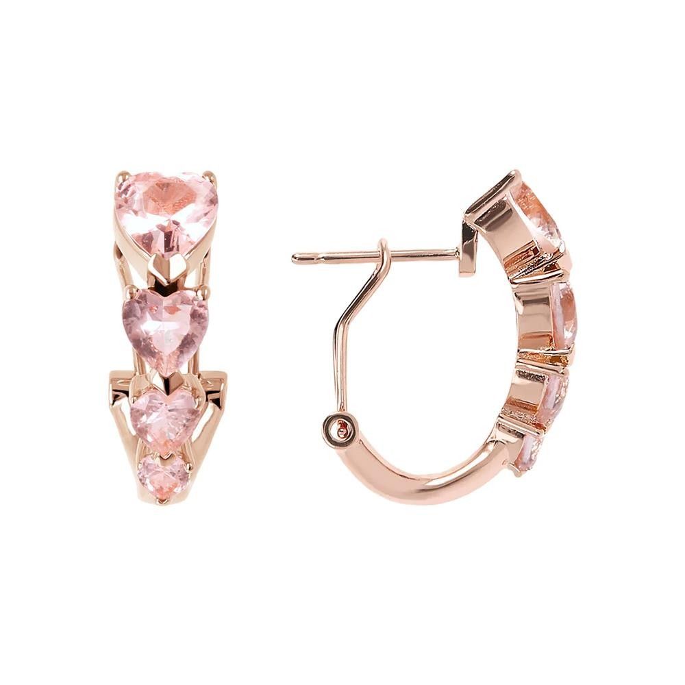 Orecchini Bronzallure Altissima Quattro Cuori in Cubic Zirconia