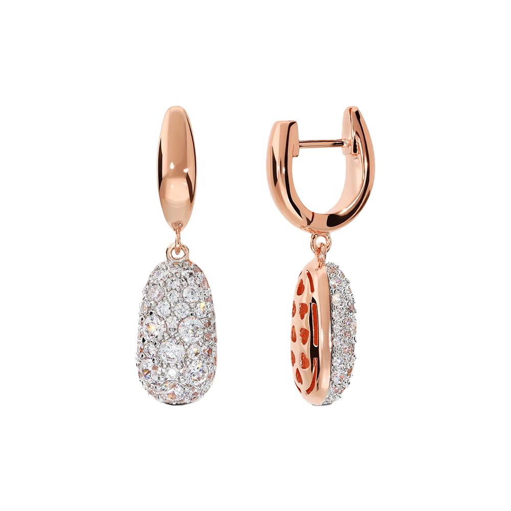 Orecchini Bronzallure con Ciondolo in Pavé di Cubic Zirconia
