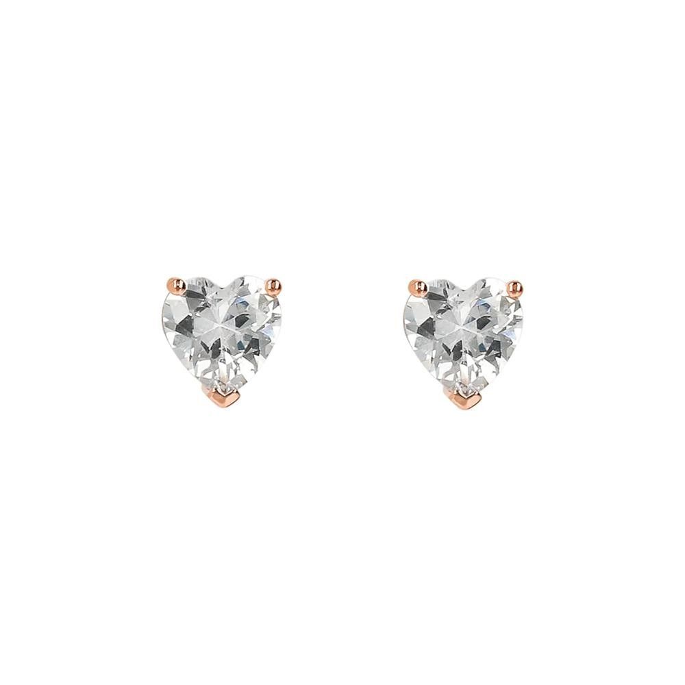 Orecchini Bronzallure Cuore a Lobo in Cubic Zirconia