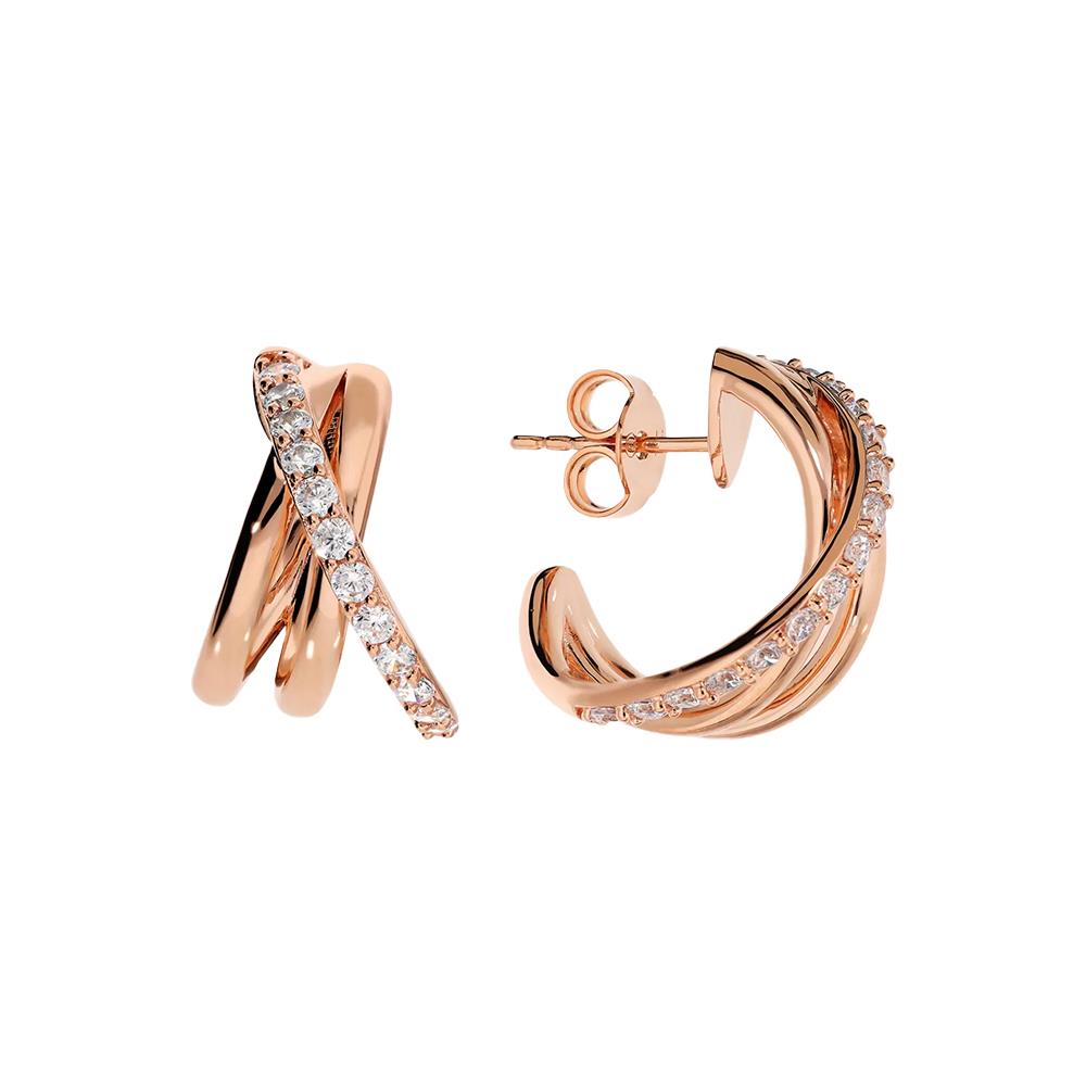 Orecchini Bronzallure Intreccio con Cubic Zirconia
