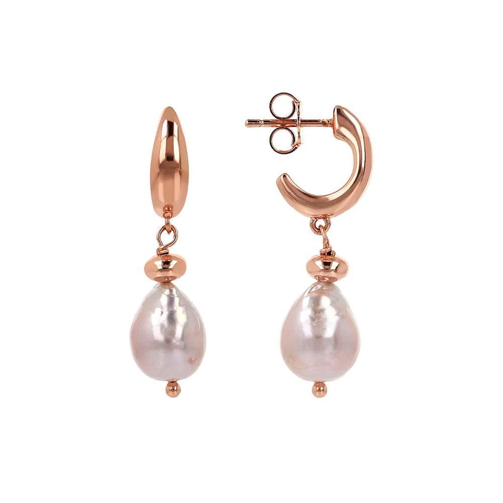 Orecchini Bronzallure Maxima Pendenti Perle Barocche d'Acqua Dolce Multicolor