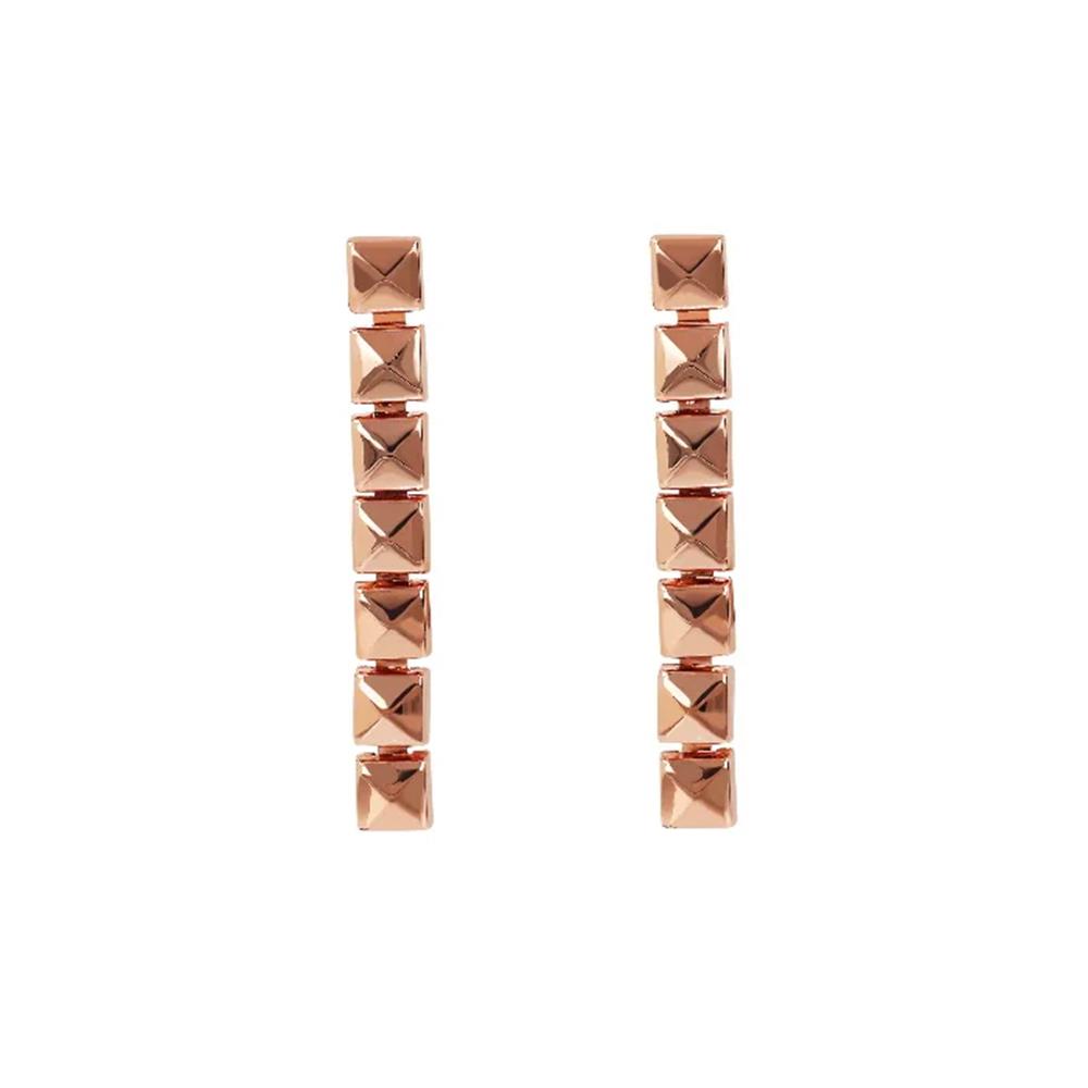 Orecchini Bronzallure Pendenti con Borchie a Piramide