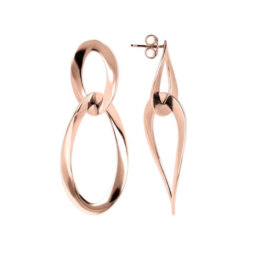 Orecchini Bronzallure Pendenti con Maglie Ritorte