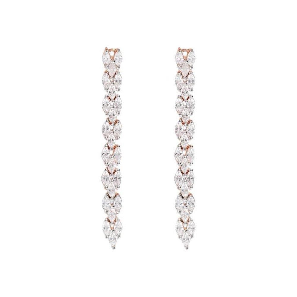 Orecchini Bronzallure Pendenti Lunghi con Cubic Zirconia