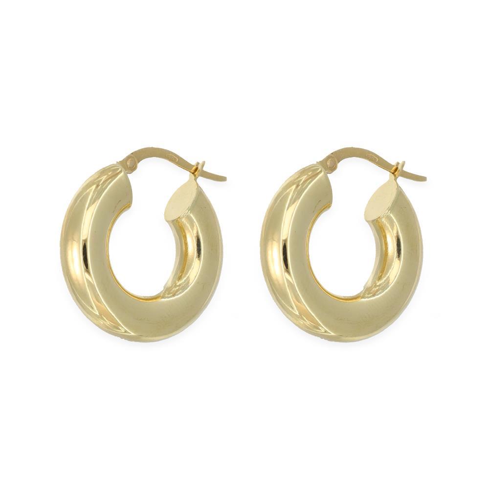 Orecchini Cerchi Bold in Oro Giallo 18 Kt