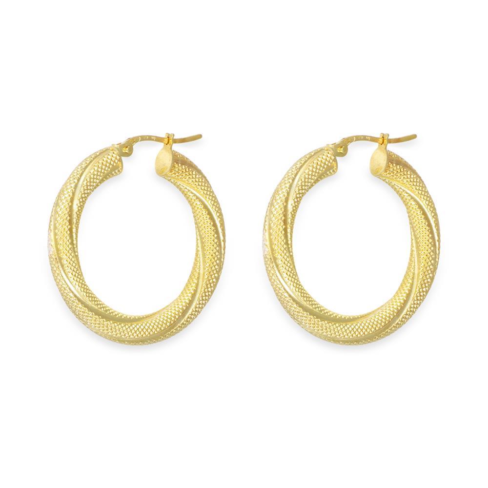 Orecchini Cerchi in Oro Giallo 18 Kt