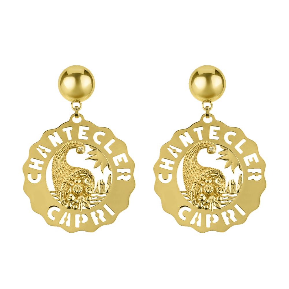 Orecchini Chantecler Logo Oro KT 18 Cornucopia