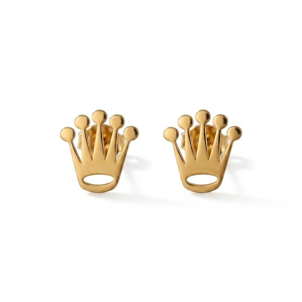 Orecchini Corona in Oro Giallo 18 Kt
