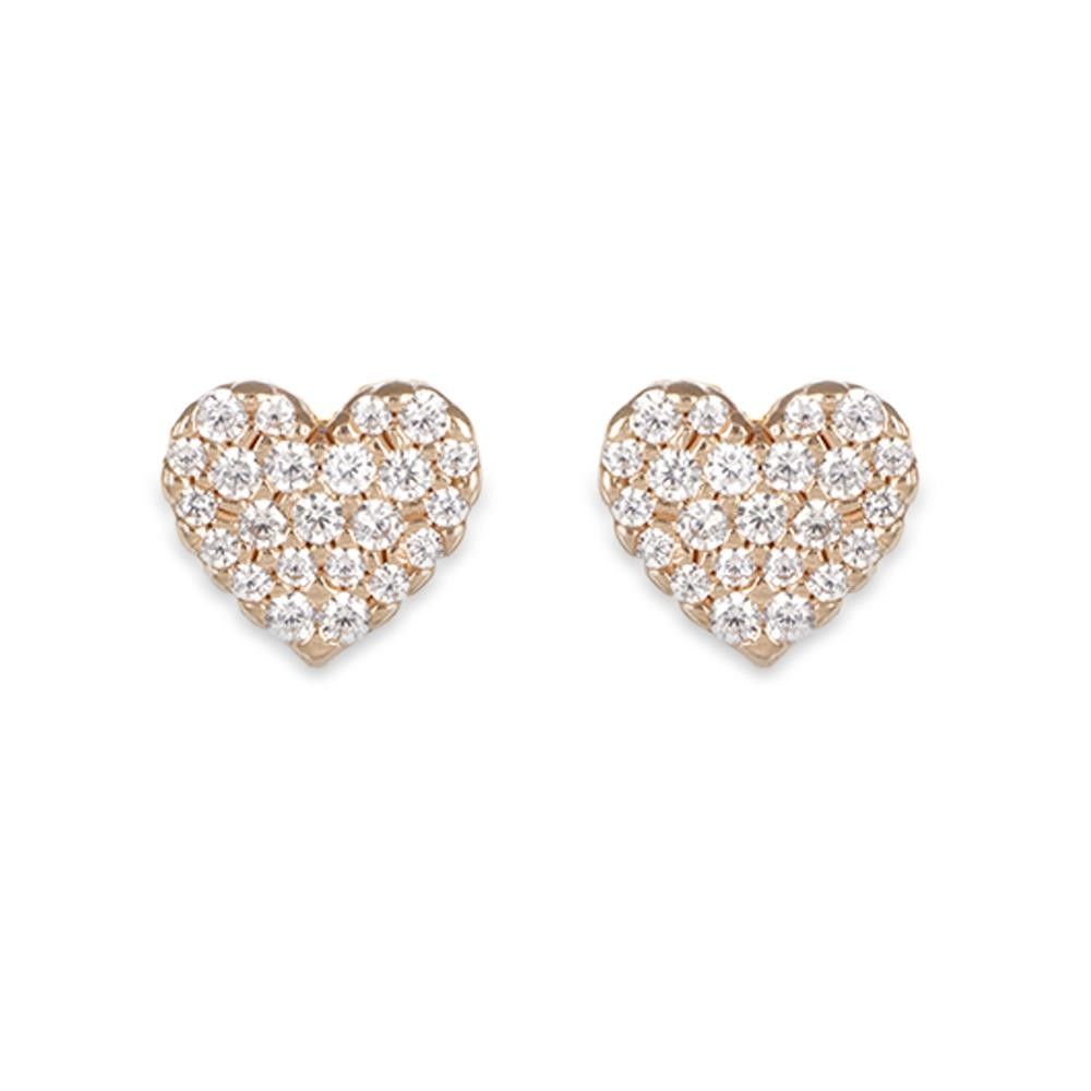 Orecchini Cuori in Oro Rosa 18 Kt