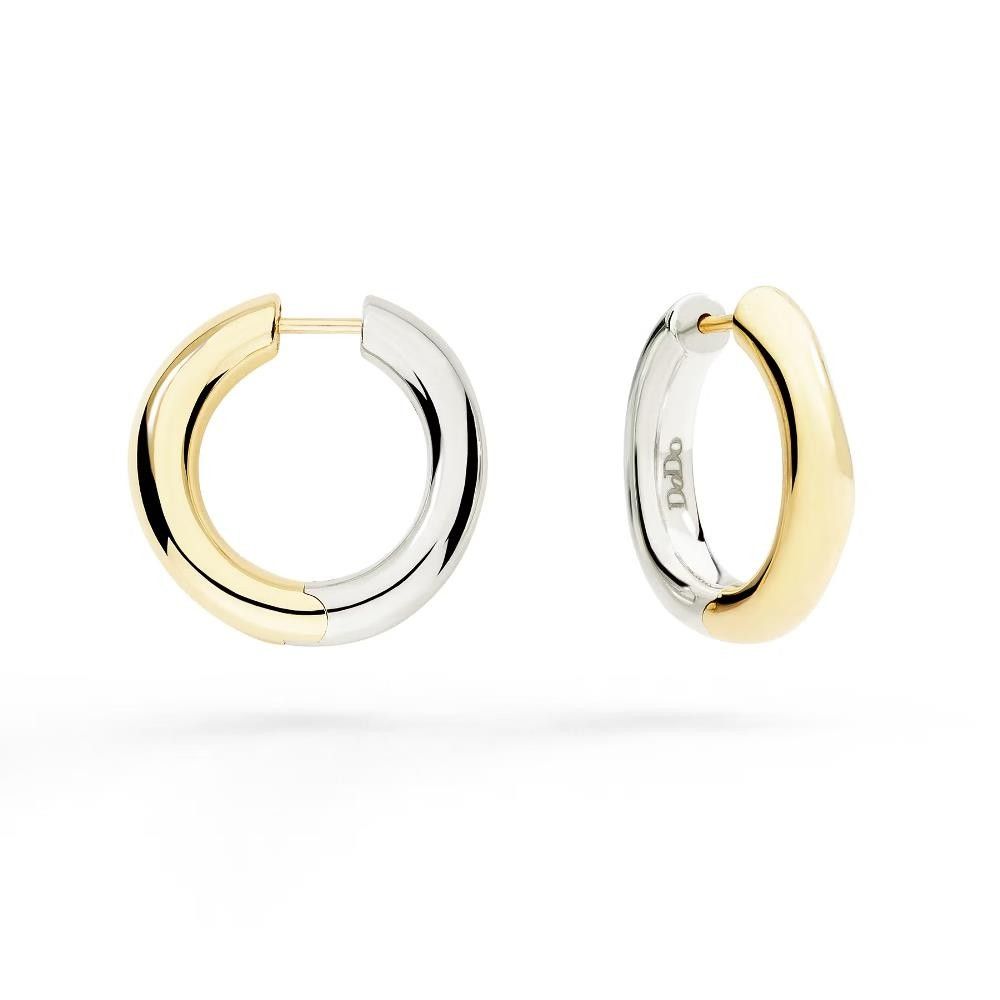 Orecchini Dodo Hoop Argento & Oro Giallo