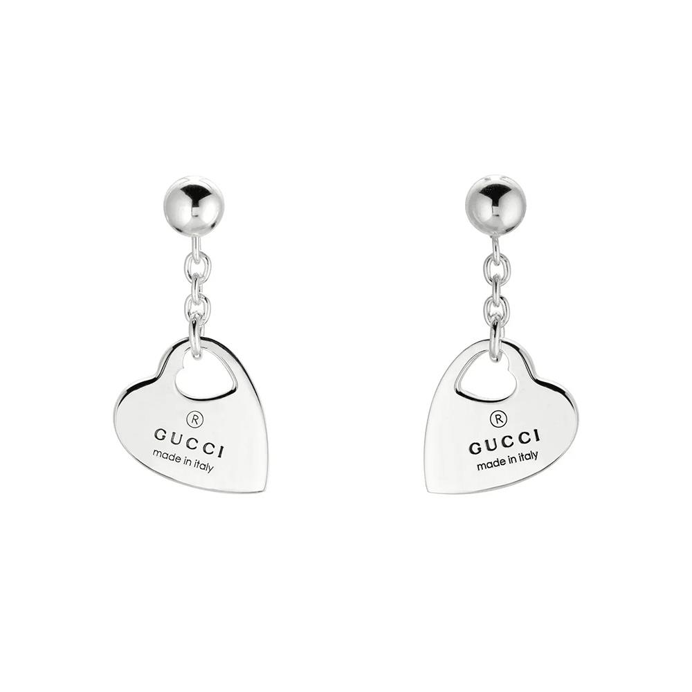 Orecchini Gucci Trademark Cuori in Argento