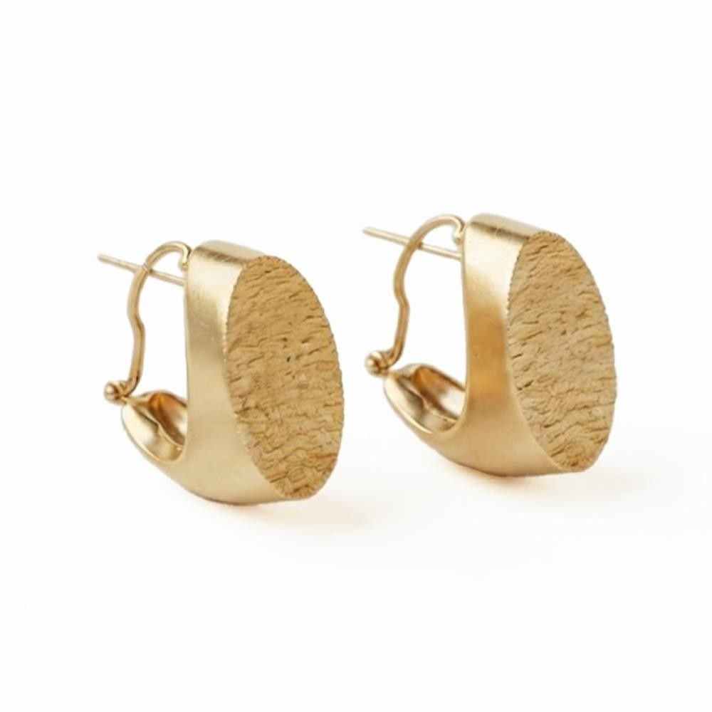 Orecchini Ovali in Oro Giallo 18 Kt