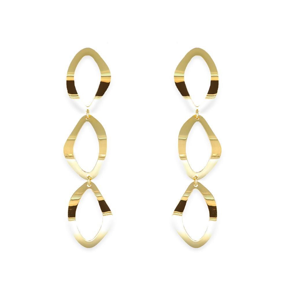 Orecchini Pendenti a Catena in Oro Giallo 18 Kt