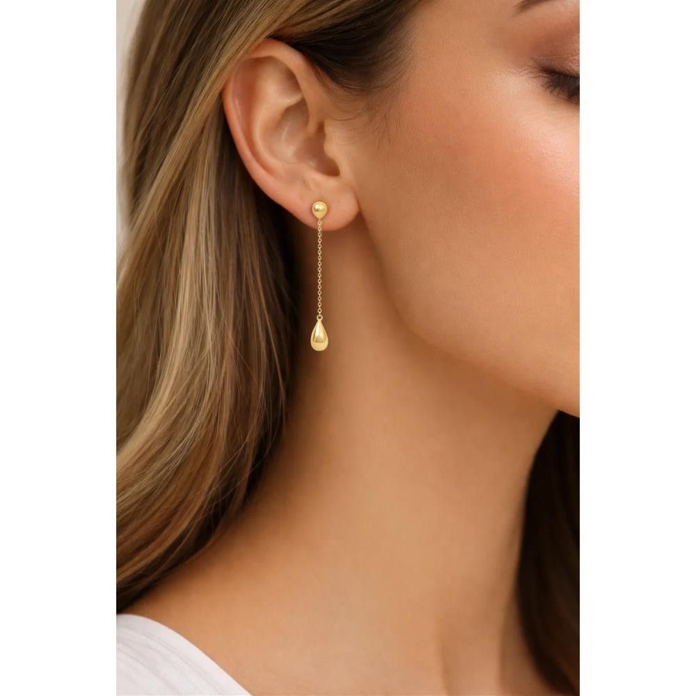 Orecchini Pendenti a Goccia in Oro Giallo 18 Kt