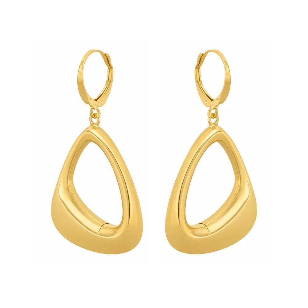 Orecchini Pendenti Bombati in Oro Giallo 18 Kt