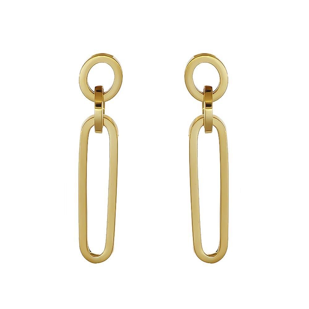 Orecchini Pendenti Catene in Oro Giallo 18 Kt