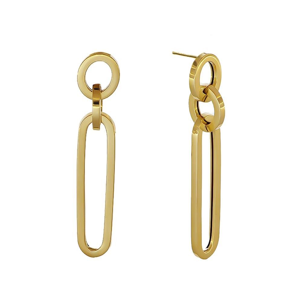 Orecchini Pendenti Catene in Oro Giallo 18 Kt