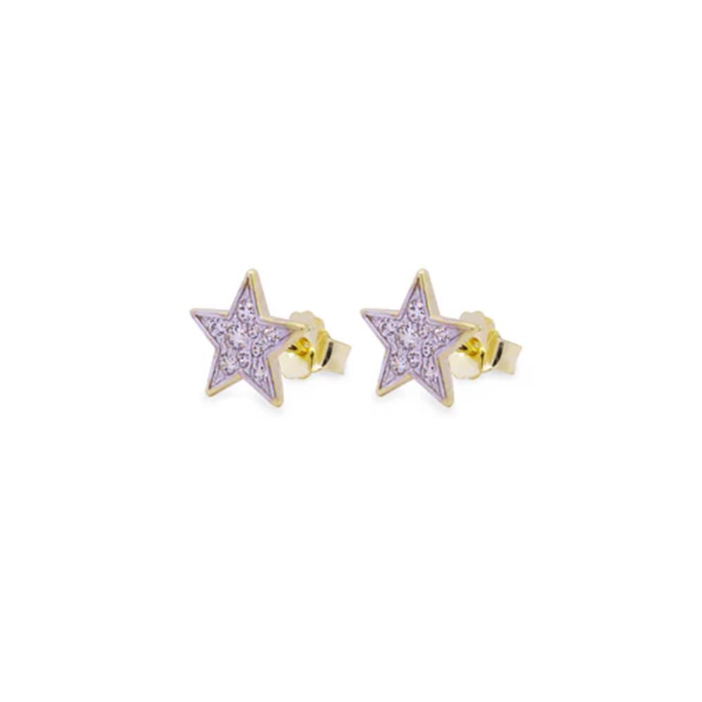 Orecchini Rue Des Mille Stardust Ten A Lobo Pavè Piccole Stelle Zirconi