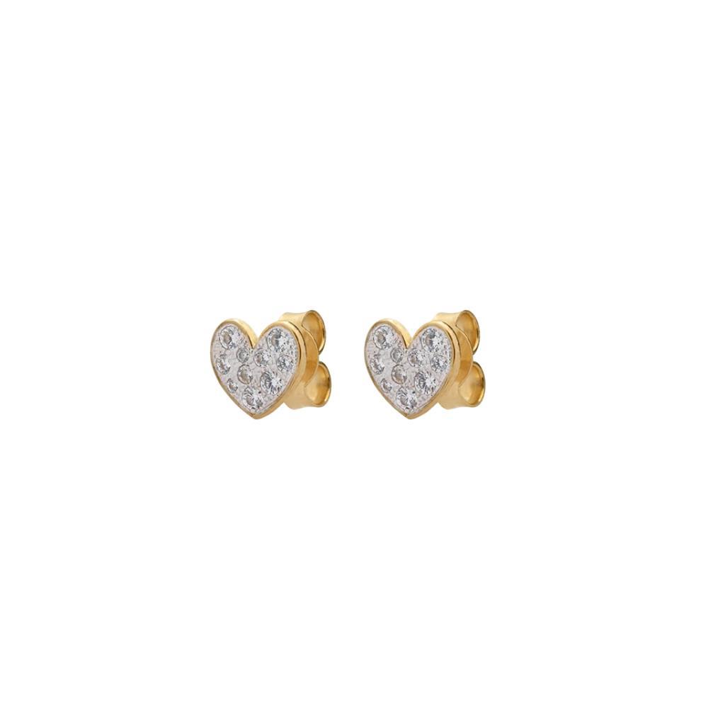 Orecchini Rue Des Mille Stardust Ten A Lobo Pavè Small Zirconi Cuori