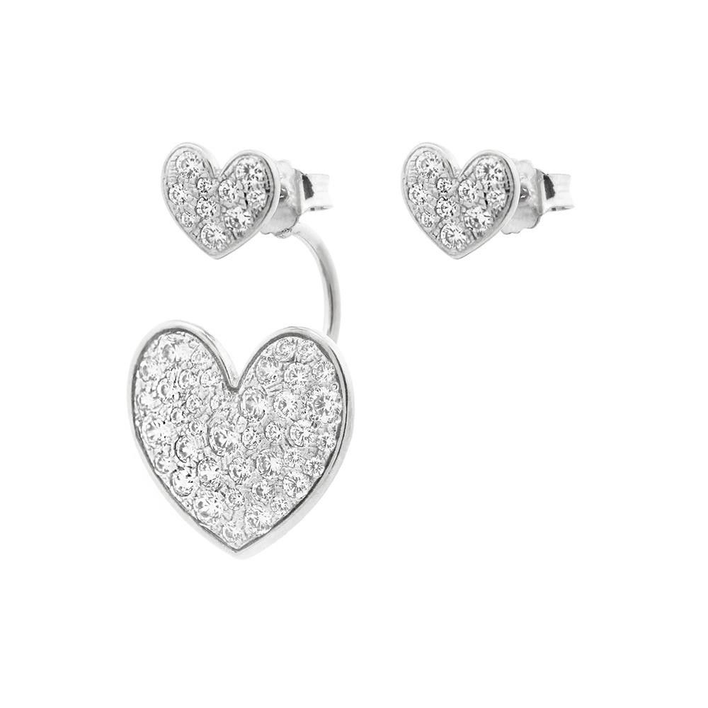Orecchini Rue Des Mille Stardust Ten Asimmetrici Doppi Cuore