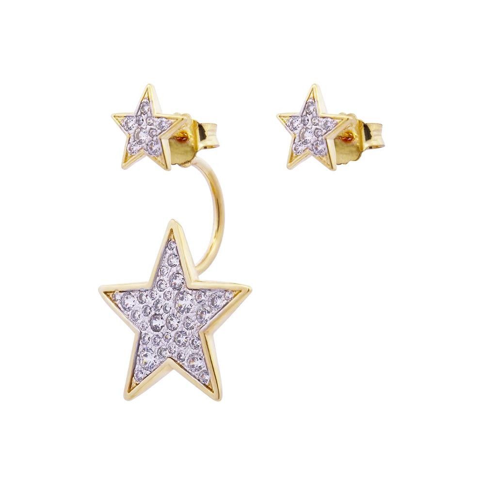 Orecchini Rue Des Mille Stardust Ten Asimmetrici Doppi Stelle