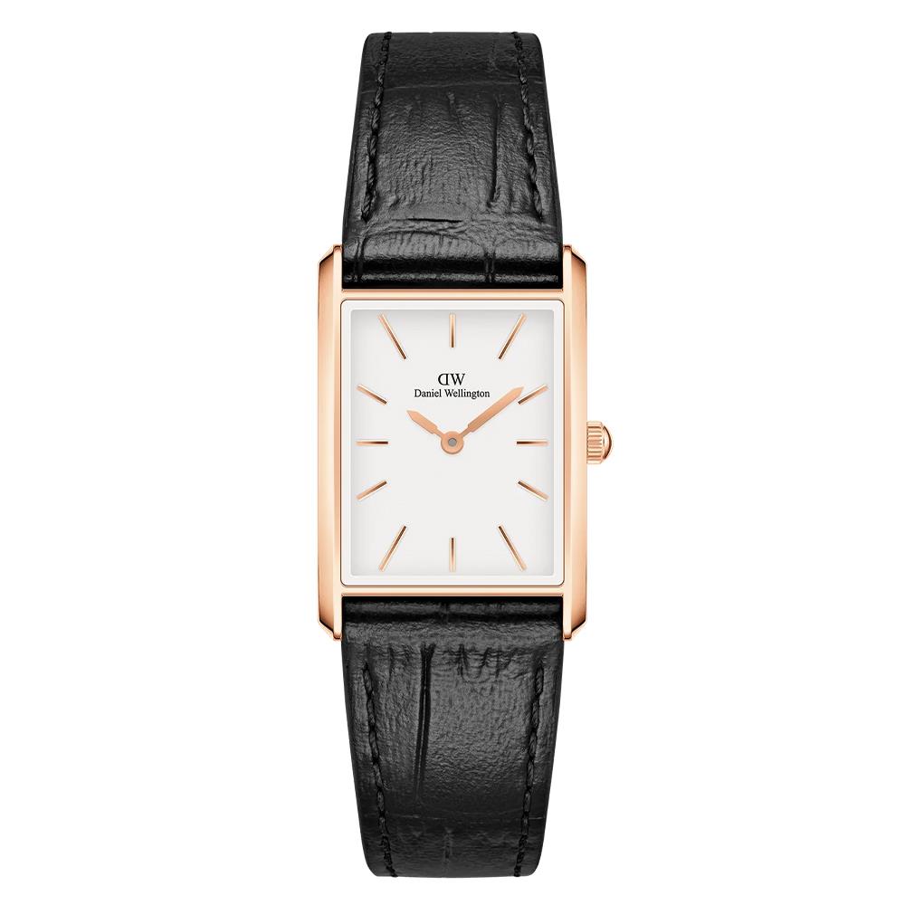 Orologio Daniel Wellington Bound Black Crocodile Rose Gold 32 x 32 mm