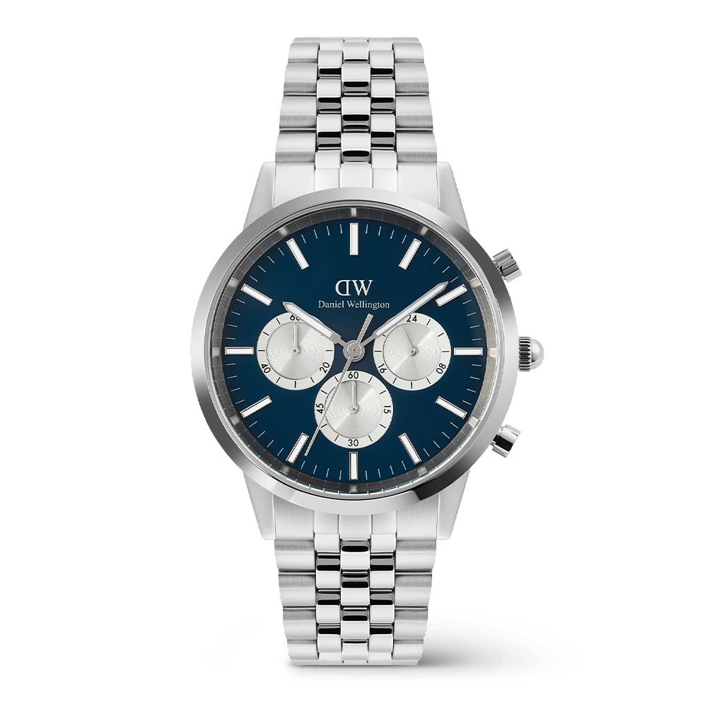 Orologio Daniel Wellington Iconic Chronograph Arch 5-Link Arctic Panda Silver