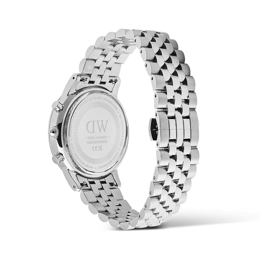 Orologio Daniel Wellington Iconic Chronograph Arch 5-Link Arctic Panda Silver