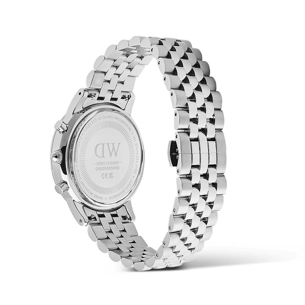 Orologio Daniel Wellington Iconic Chronograph Arch 5-Link Off- White Panda Silver