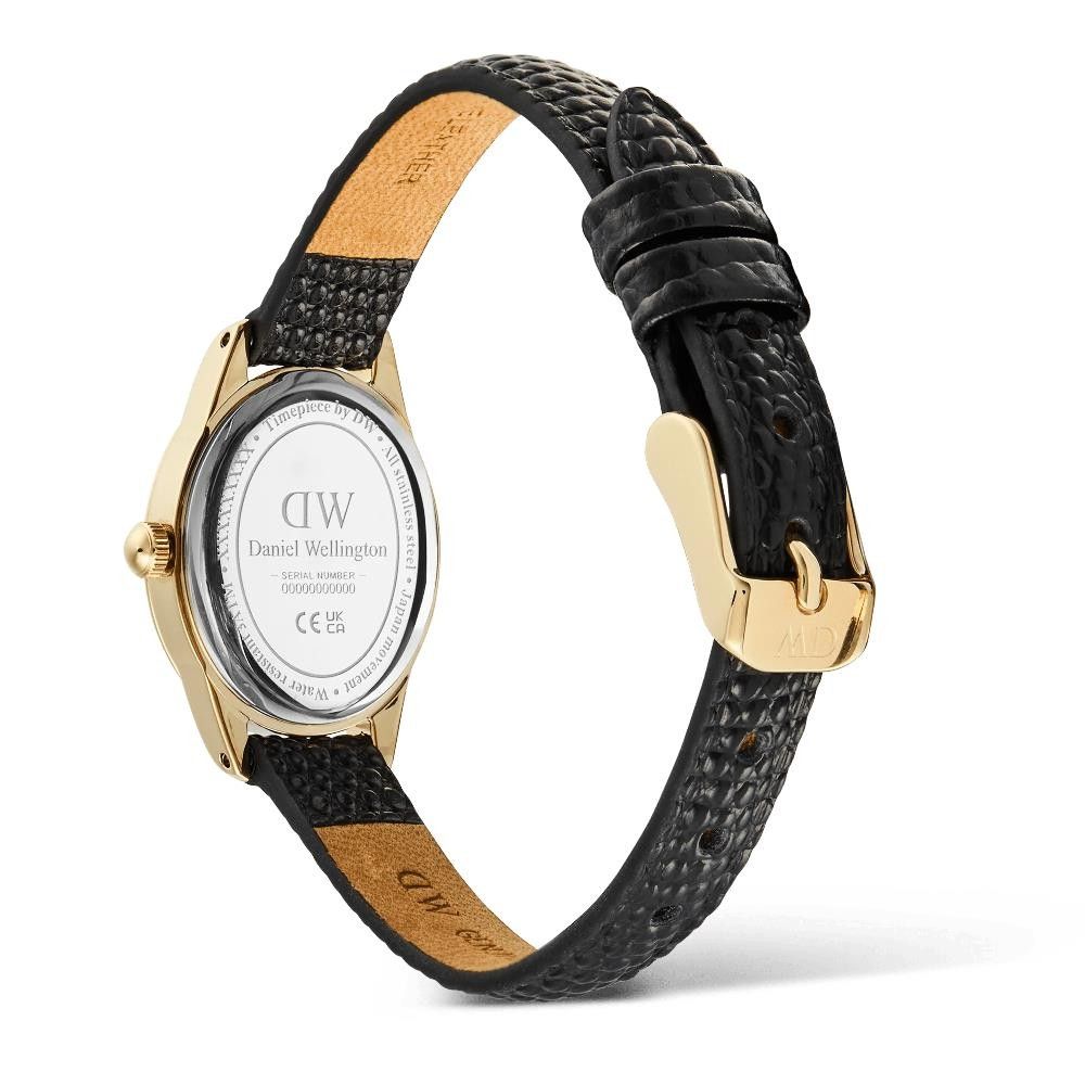 Orologio Daniel Wellington Ophelia Mini Black Lizard Unitone Guilloché Gold