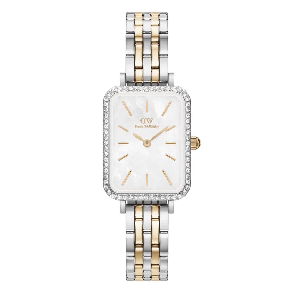 Orologio Daniel Wellington Quadro Lumine Bezel 5-Link Two-Tone MOP 20x26 mm