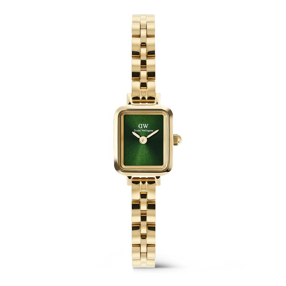 Orologio Daniel Wellington Quadro Mini Arch 3-link Emerald Sunray Gold