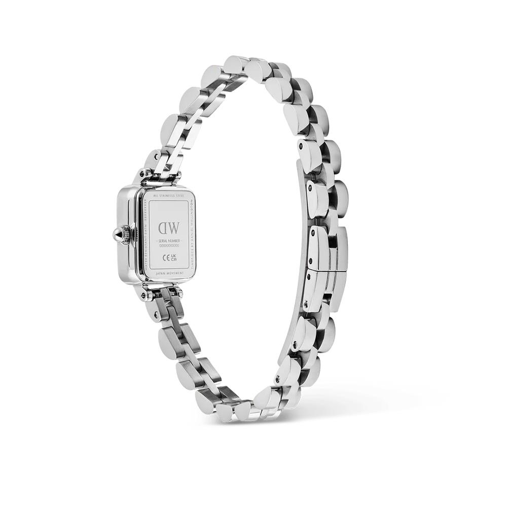 Orologio Daniel Wellington Quadro Mini Arch 3-link Onyx Sunray Silver