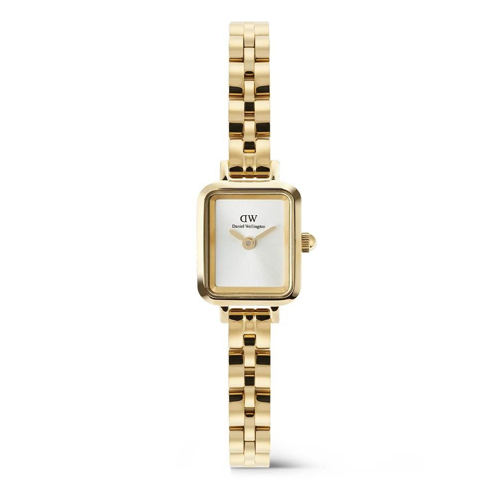 Orologio Daniel Wellington Quadro Mini Arch 3-link White Sunray Gold