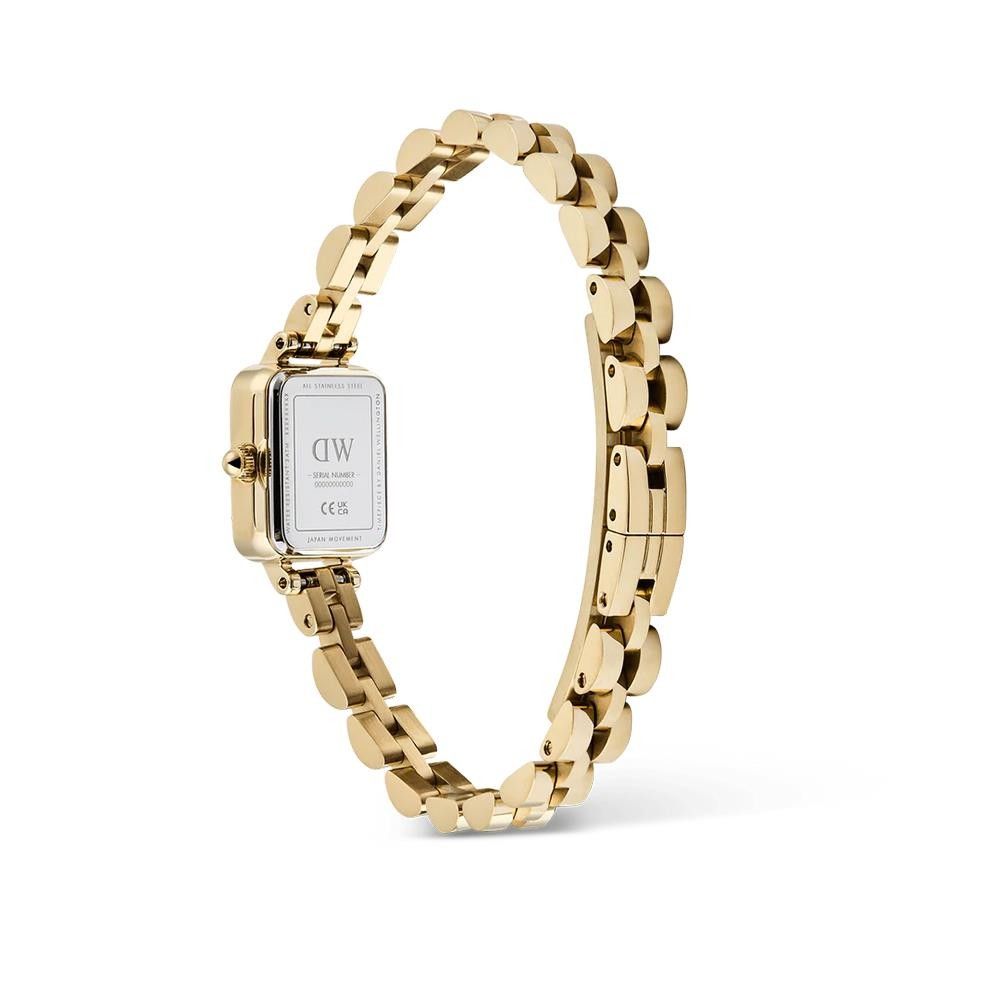 Orologio Daniel Wellington Quadro Mini Arch 3-link White Sunray Gold