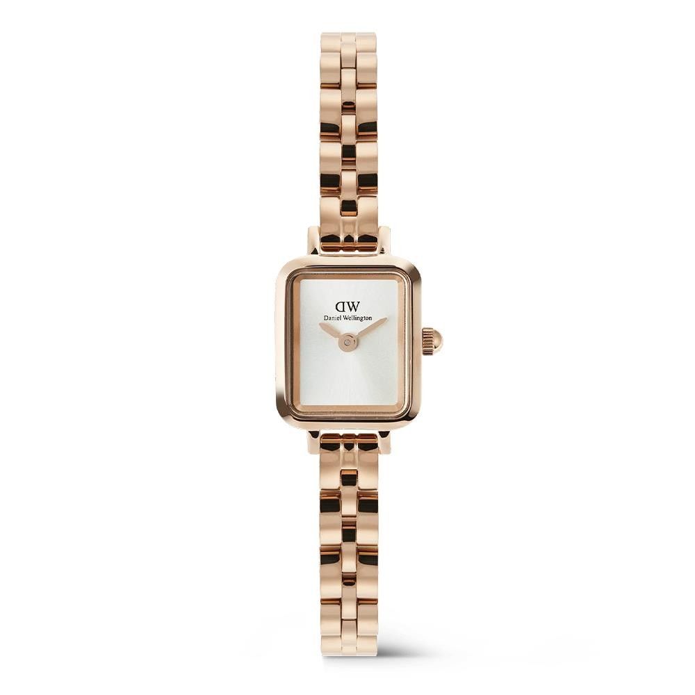 Orologio Daniel Wellington Quadro Mini Arch 3-link White Sunray Rose Gold