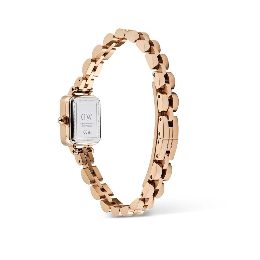 Orologio Daniel Wellington Quadro Mini Arch 3-link White Sunray Rose Gold