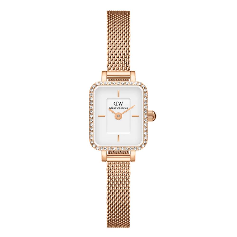 Orologio Daniel Wellington Quadro Mini Lumine Bezel Rose Gold 15.4x18.2 mm