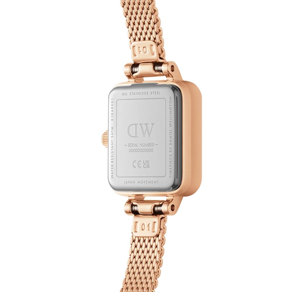 Orologio Daniel Wellington Quadro Mini Lumine Bezel Rose Gold 15.4x18.2 mm