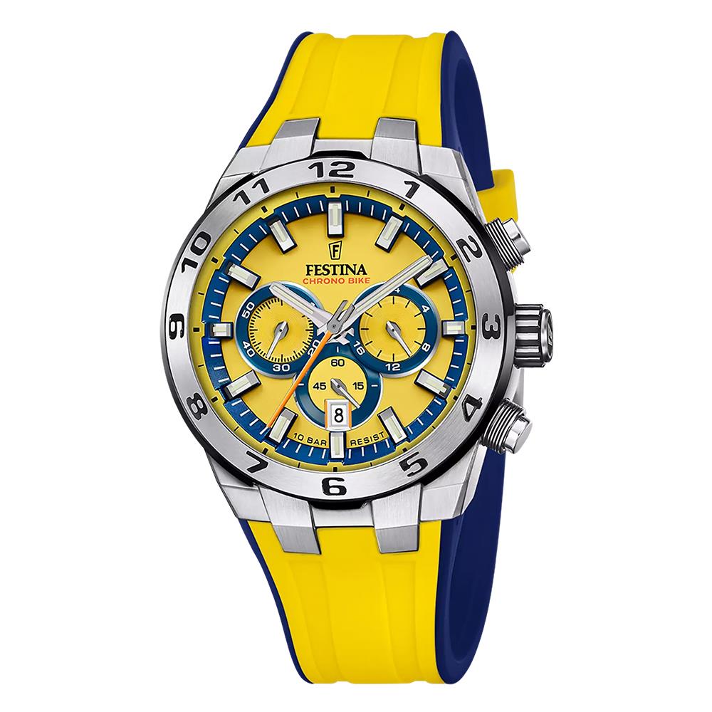 Orologio Festina Chrono Bike Giallo Con Cinturino In Gomma