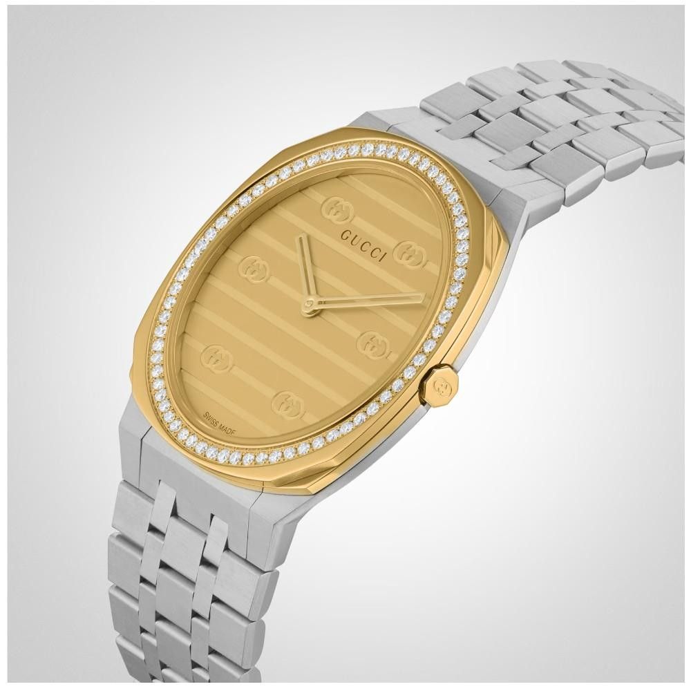 Orologio Gucci 25H Diamanti, 30 mm