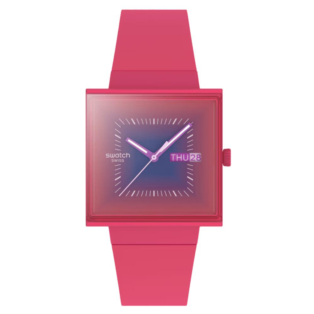 Orologio Swatch Bioceramic What If... Squarely Berry