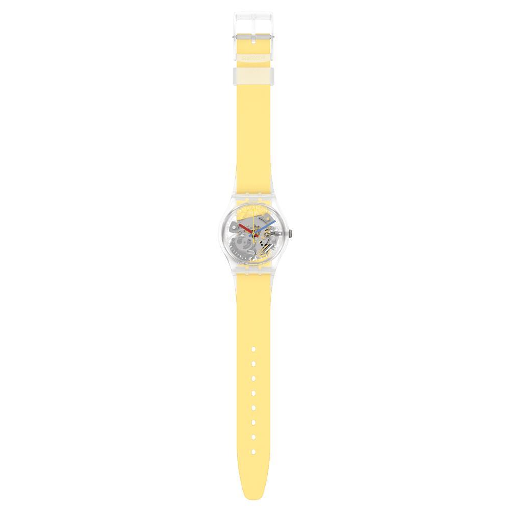 Orologio Swatch CLEARLY YELLOW STRIPE unisex trasparente